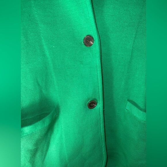 J. Crew Vibrant Green Women's Knit Pocket Blazer Small - Picture 2 of 9